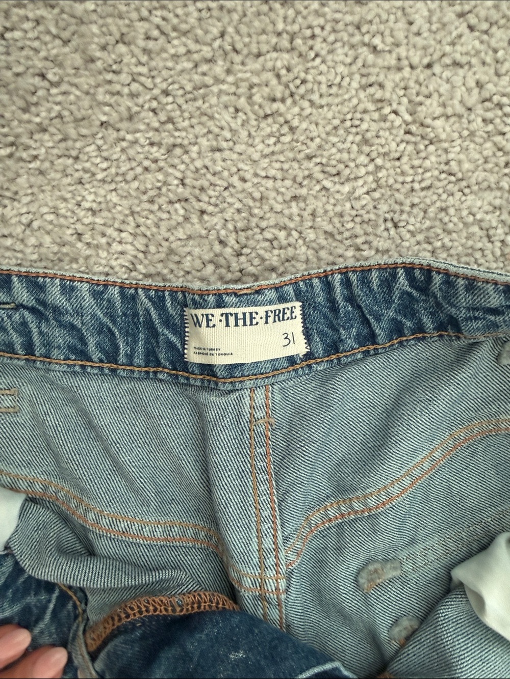 We The Free Wide Leg Light Blue Women’s Jeans - Picture 5 of 5